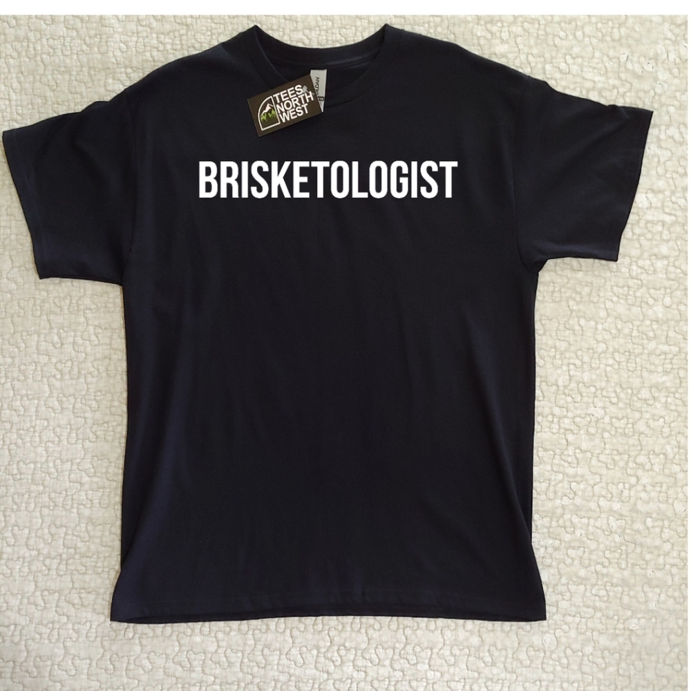NWT Brisketologist Graphic Tee, Various Sizes, Black, Short Sleeved